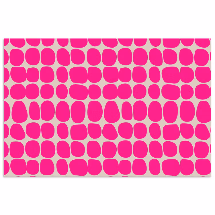 Stippen - Patroon - Roze poster papier klein 62 -3d
