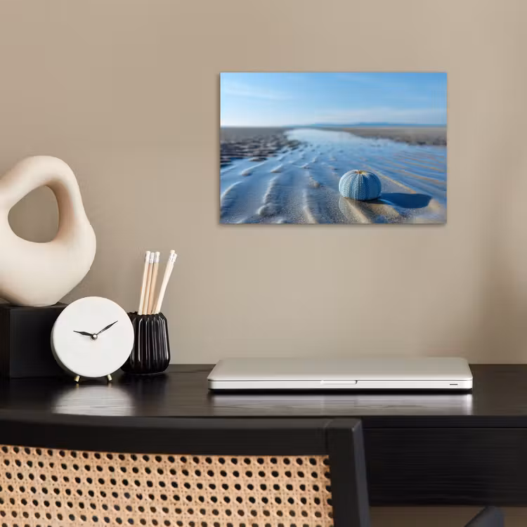 Strand - Schild - Water - Blauw poster papier klein -sfeer1