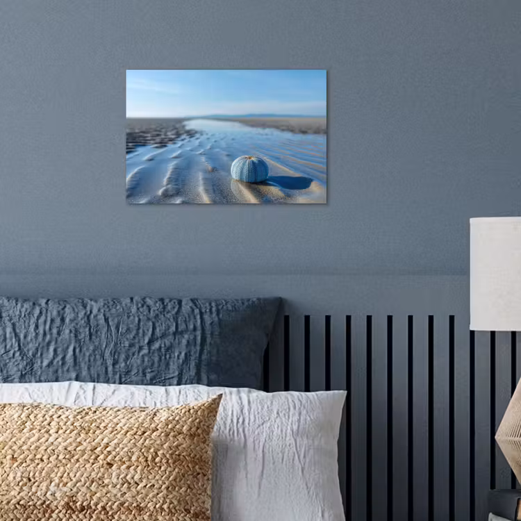 Strand - Schild - Water - Blauw poster papier klein -sfeer2