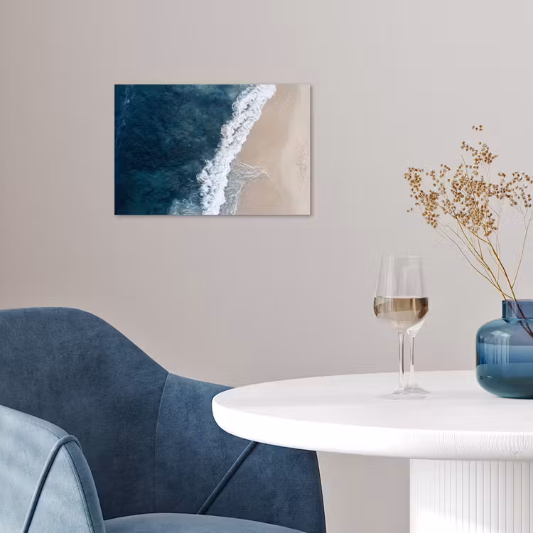 Strand - Zee - Golven poster papier klein -sfeer3