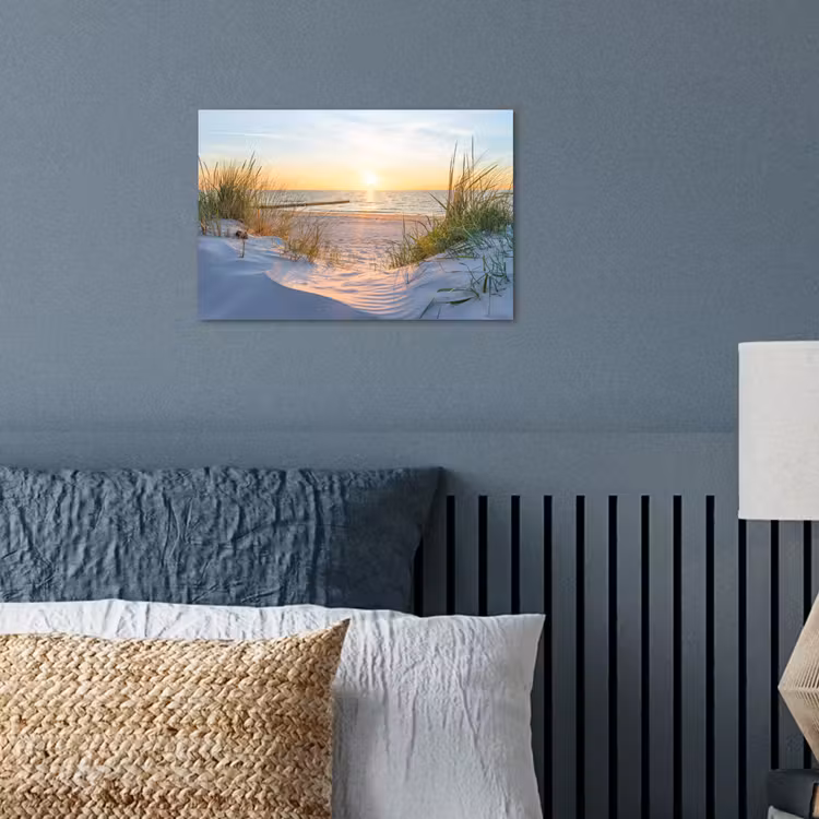 Strand - Zon - Duin - Gras - Zand - Horizon poster papier klein -sfeer2