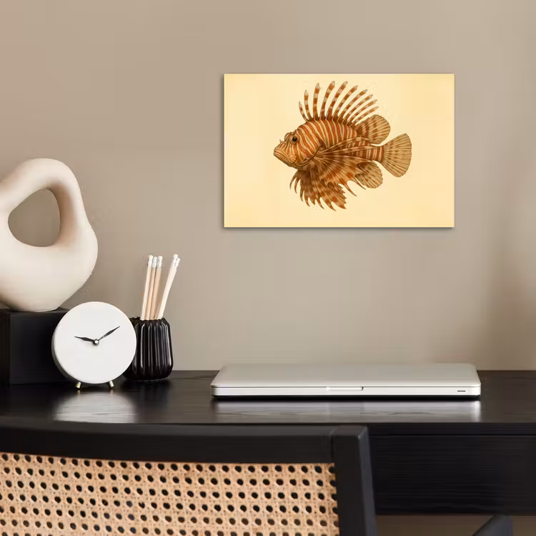 Strepen - Vis - Rond - Stekels poster papier klein -sfeer1