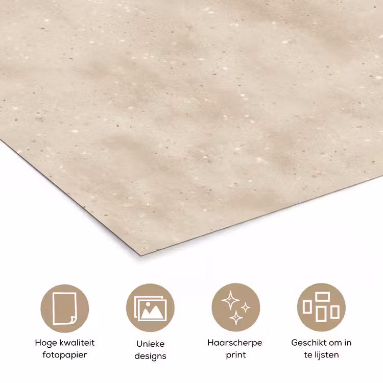 Structuur - Spikkels - Beige poster papier klein 62 -closeup_NL
