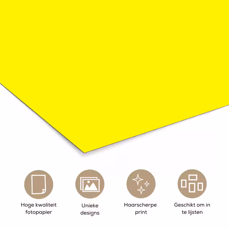 Sunshine - Glow - Geel poster papier klein 62 -closeup_NL