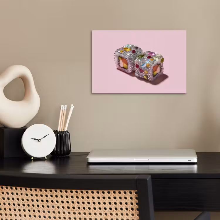 Sushi - Rolletjes - Steentjes - Kleurrijk poster papier klein -sfeer1