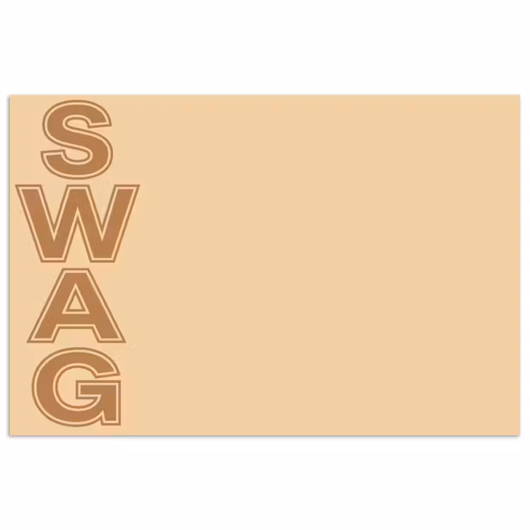 Swag - Bruin - Beige poster papier klein -3d