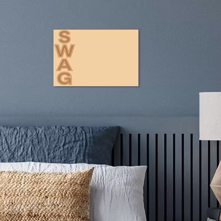 Swag - Bruin - Beige poster papier klein -sfeer2