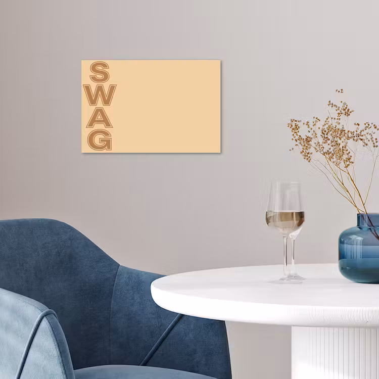 Swag - Bruin - Beige poster papier klein -sfeer3