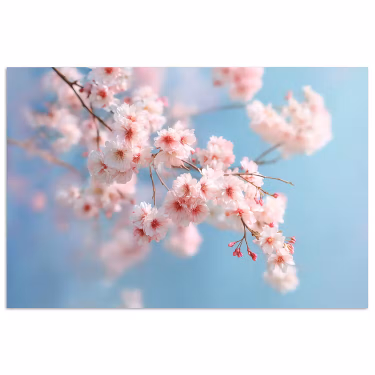 Takken - Bloesems - Roze poster papier klein -3d