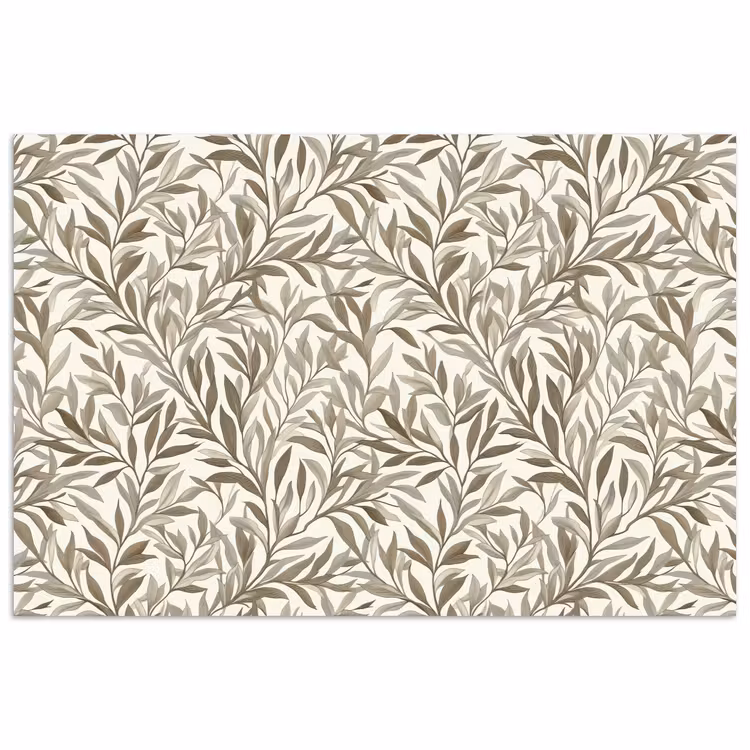 Takken - Botanisch - Taupe poster papier klein 62 -3d