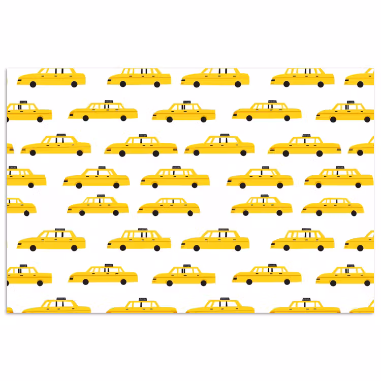 Taxi - Iconisch - Geel poster papier klein 62 -3d