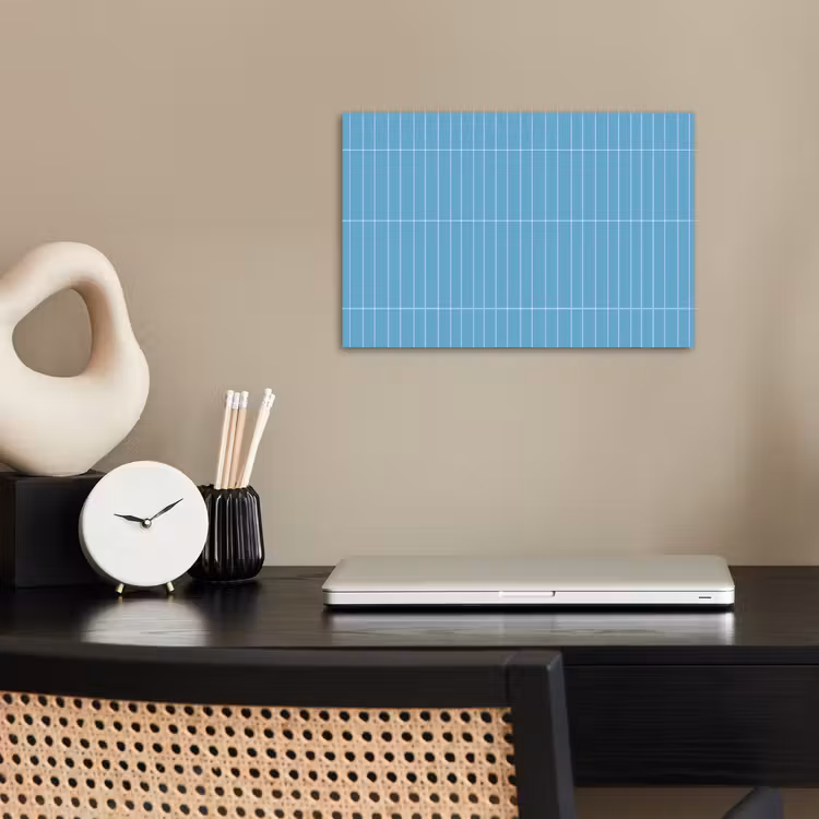 Tegel - Langwerpig - Patroon - Blauw poster papier klein 62 -sfeer1