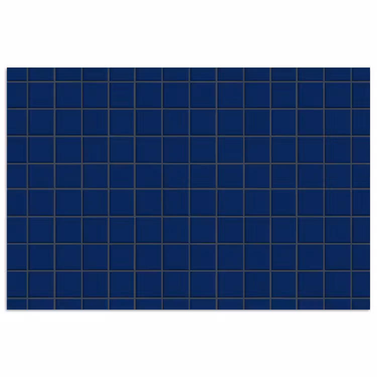 Tegel - Patroon - Blauw poster papier klein 62 -3d
