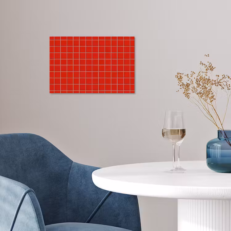 Tegel - Patroon - Kersen - Rood poster papier klein 62 -sfeer3