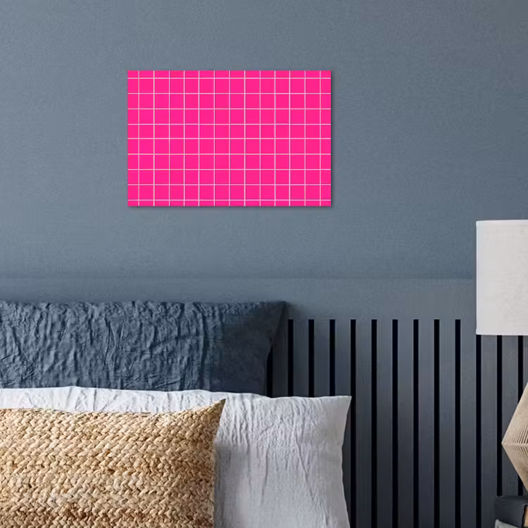 Tegels - Vierkant - Fuchsia poster papier klein 62 -sfeer2