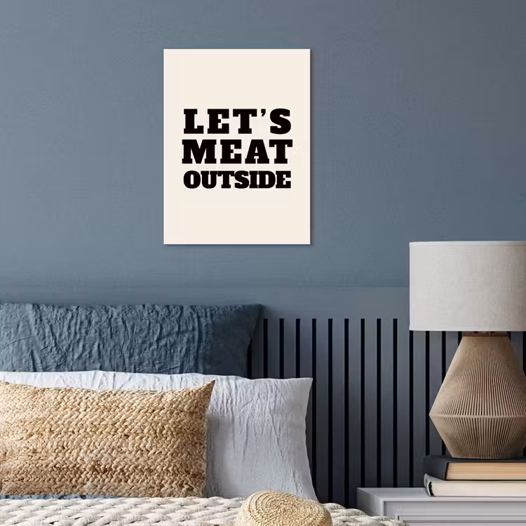 Tekst - Blokletters - Zwart - Vlees poster papier klein -sfeer2