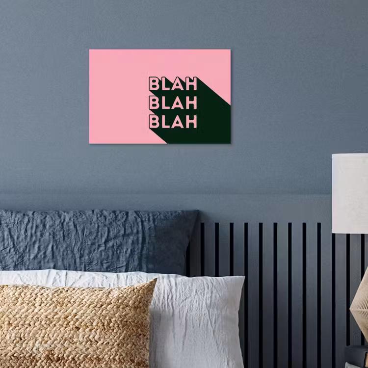 Tekst - Grafisch - Groen - Schaduw poster papier klein -sfeer2