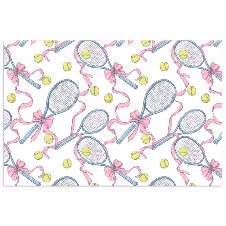 Tennis - Strikken - Kleurrijk poster papier klein 62 -3d