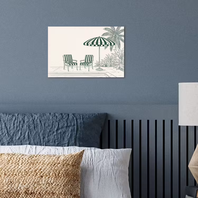 Terras - Illustratie - Groen poster papier klein -sfeer2