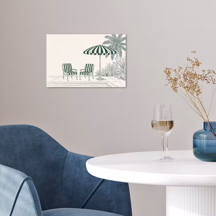 Terras - Illustratie - Groen poster papier klein -sfeer3