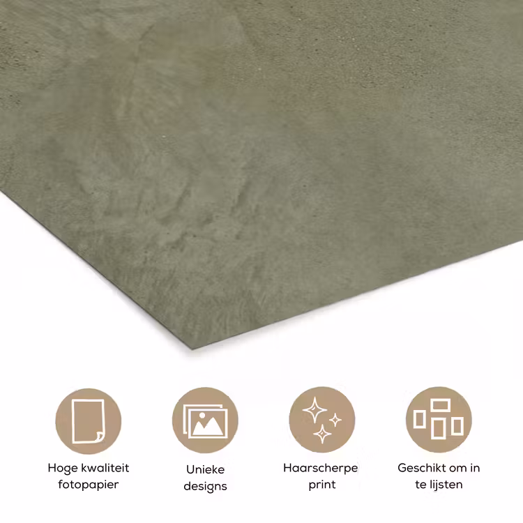 Textuur - Betonlook - Achtergrond - Modern - Groen poster papier klein -closeup_NL