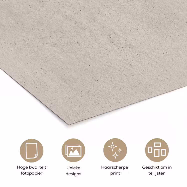 Textuur - Effen - Abstract - Beige poster papier klein -closeup_NL