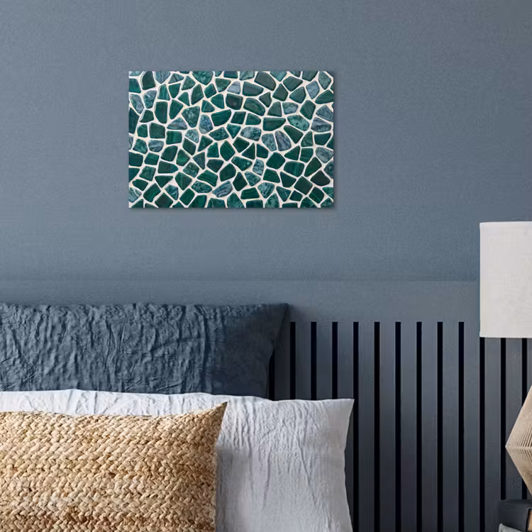 Textuur - Steen - Groen - Abstract - Patroon poster papier klein -sfeer2