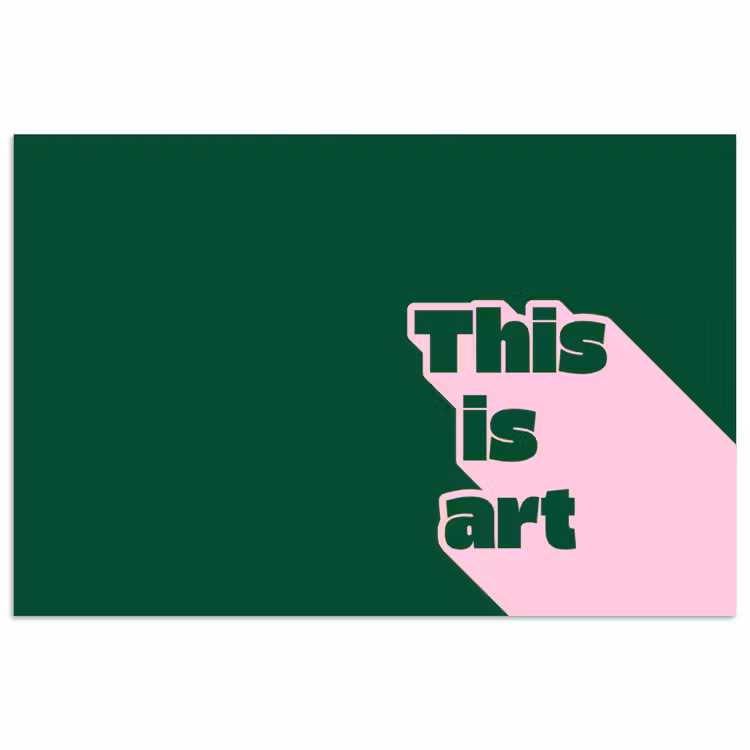 This is art - Schaduw - Roze poster papier klein -3d