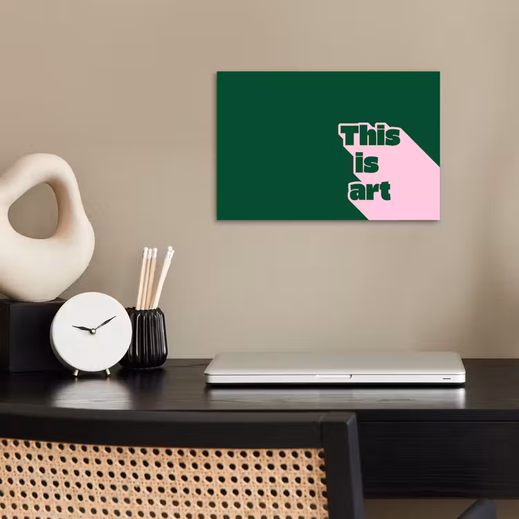 This is art - Schaduw - Roze poster papier klein -sfeer1