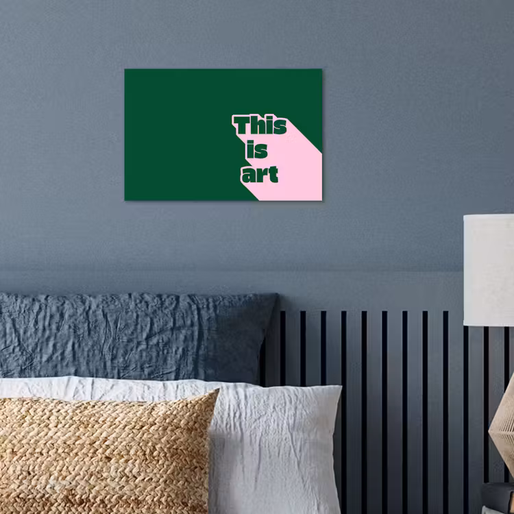 This is art - Schaduw - Roze poster papier klein -sfeer2