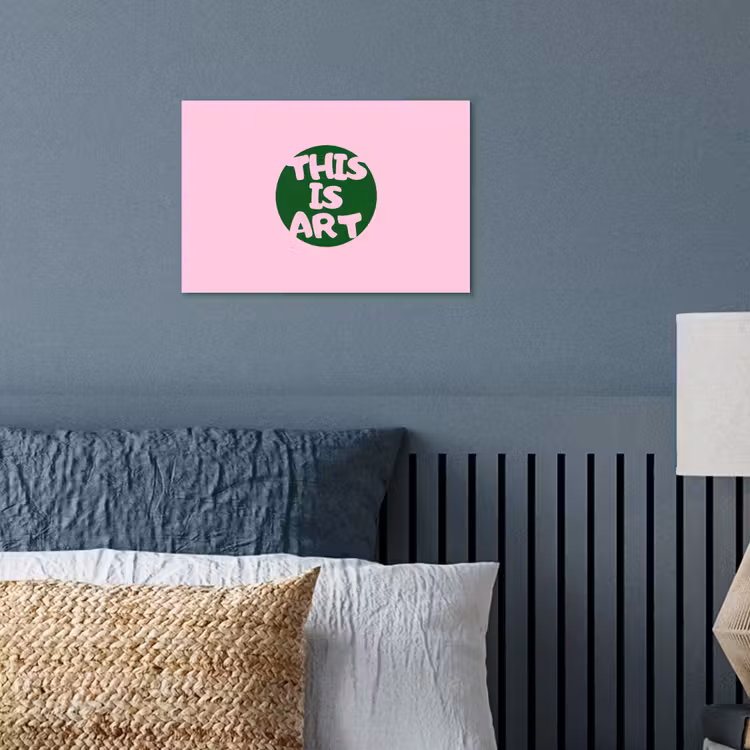This is art - Tekst - Cirkel - Groen poster papier klein -sfeer2