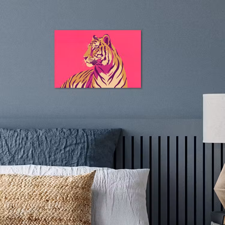 Tijger - Modern - Neon poster papier klein -sfeer2
