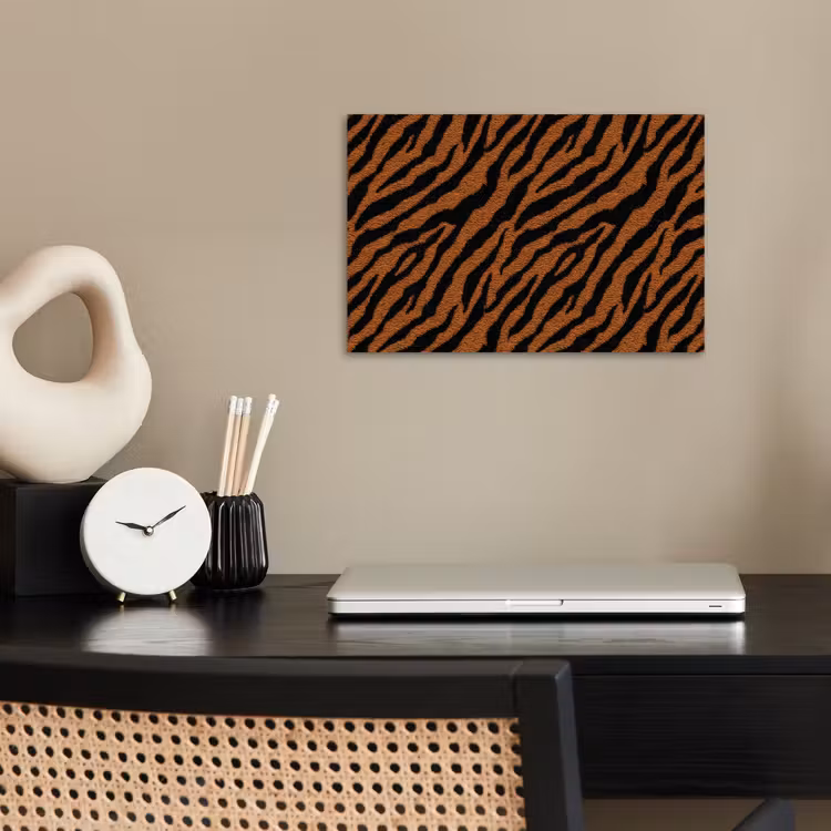 Tijger - Zwart - Vacht poster papier klein 62 -sfeer1