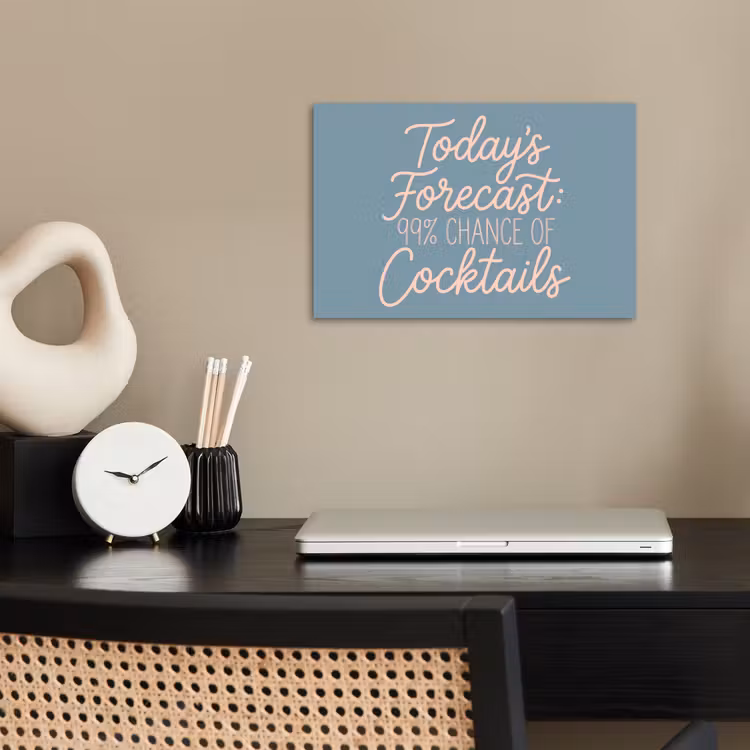 Today's Forecast - Cocktails - Blauw poster papier klein -sfeer1