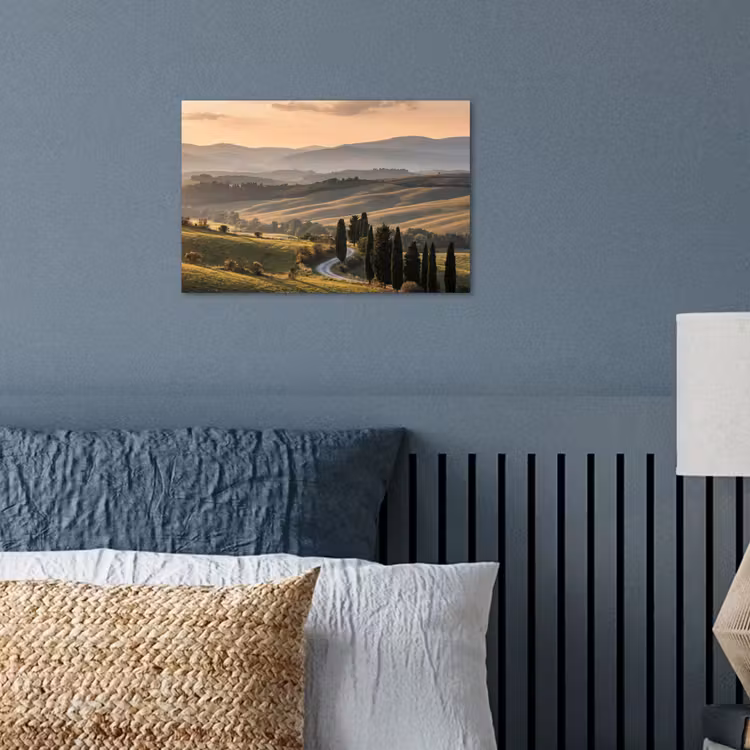 Toscaans - Landschap - Heuvels poster papier klein -sfeer2