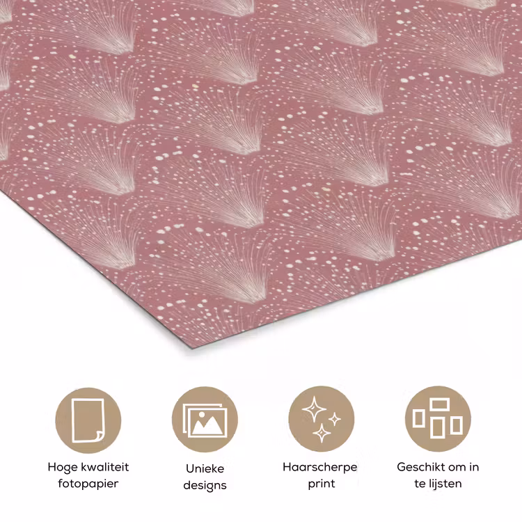 Trendy - Patroon - Roze poster papier klein 62 -closeup_NL