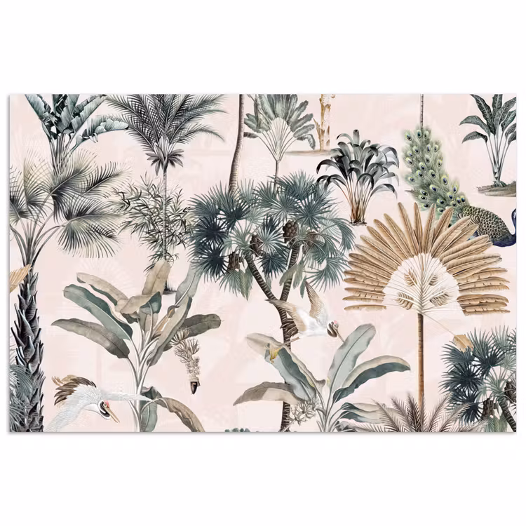 Tropisch - Bomen - Bladeren - Jungle poster papier klein -3d