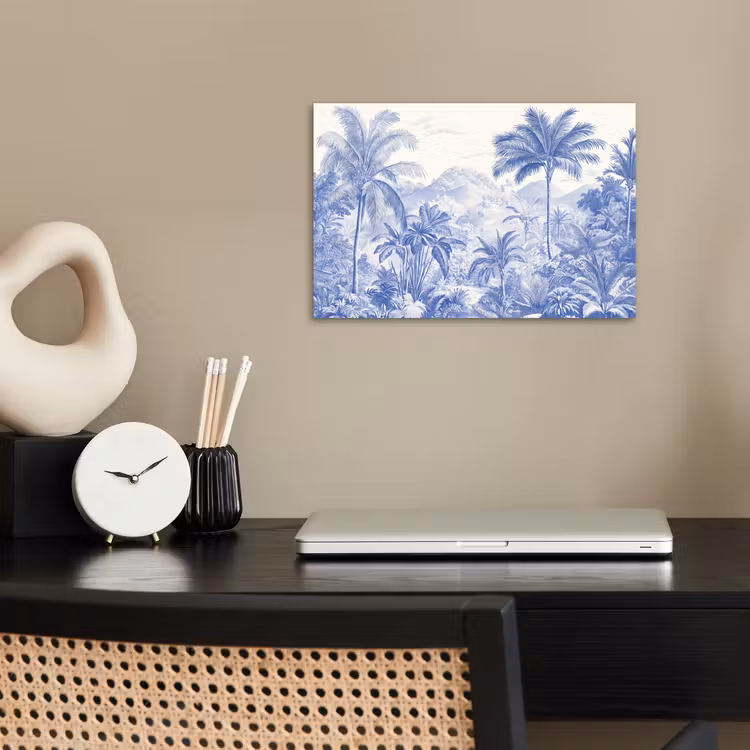 Tropisch - Jungle - Blauw poster papier klein -sfeer1