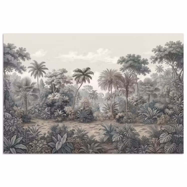Tropisch - Landschap - Illustratie poster papier klein -3d