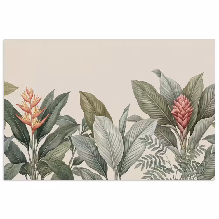Tropisch - Planten - Modern - Groen poster papier klein -3d