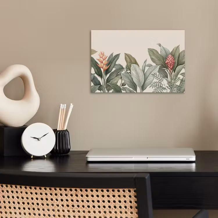 Tropisch - Planten - Modern - Groen poster papier klein -sfeer1