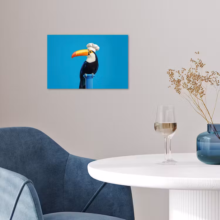 Tucan - Sokkel - Vogel - Koksmuts poster papier klein -sfeer3