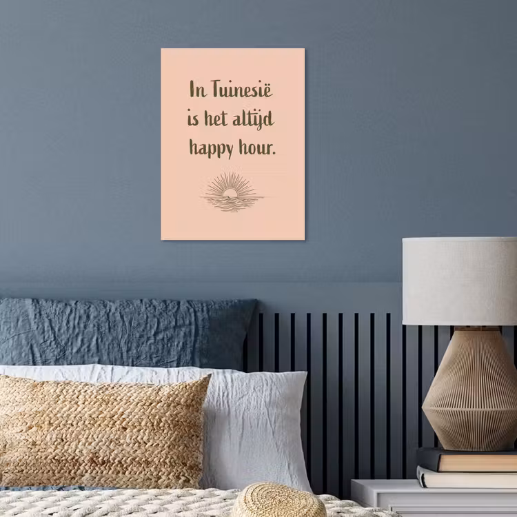 Tuin - Roze - Quote - Zon poster papier klein -sfeer2