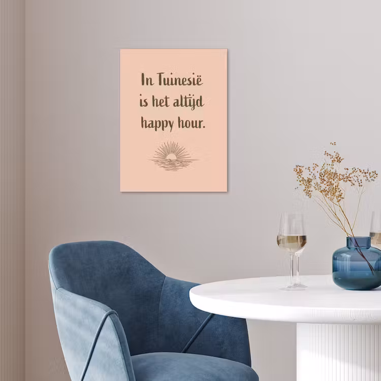 Tuin - Roze - Quote - Zon poster papier klein -sfeer3