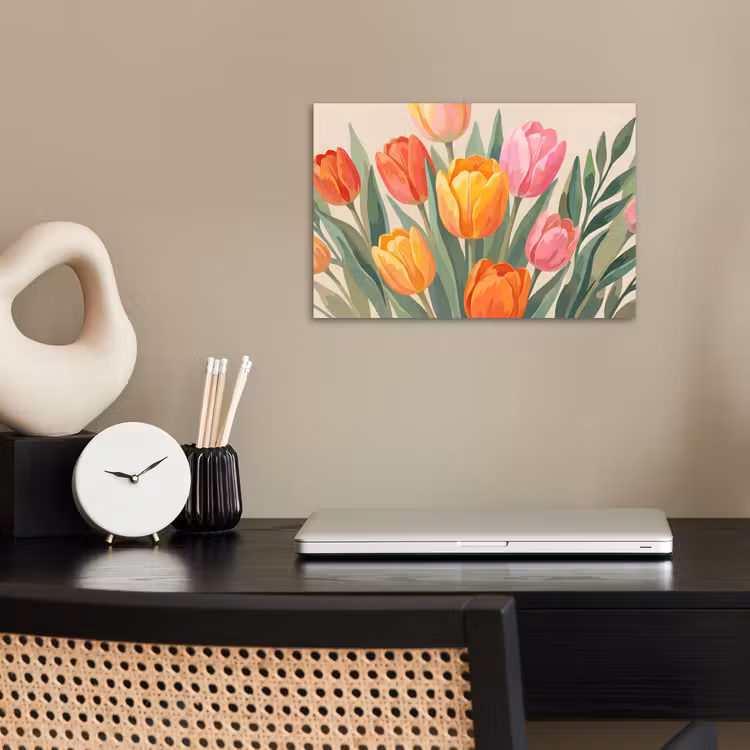 Tulpen - Abstract - Kleurrijk poster papier klein -sfeer1