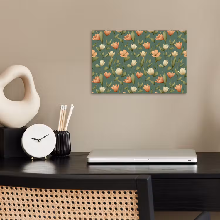Tulpen - Botanisch - Groen poster papier klein 62 -sfeer1