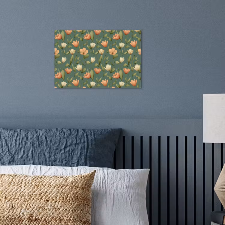 Tulpen - Botanisch - Groen poster papier klein 62 -sfeer2