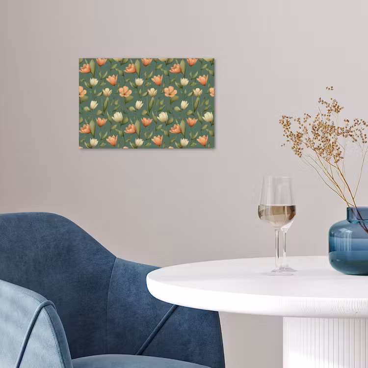 Tulpen - Botanisch - Groen poster papier klein 62 -sfeer3