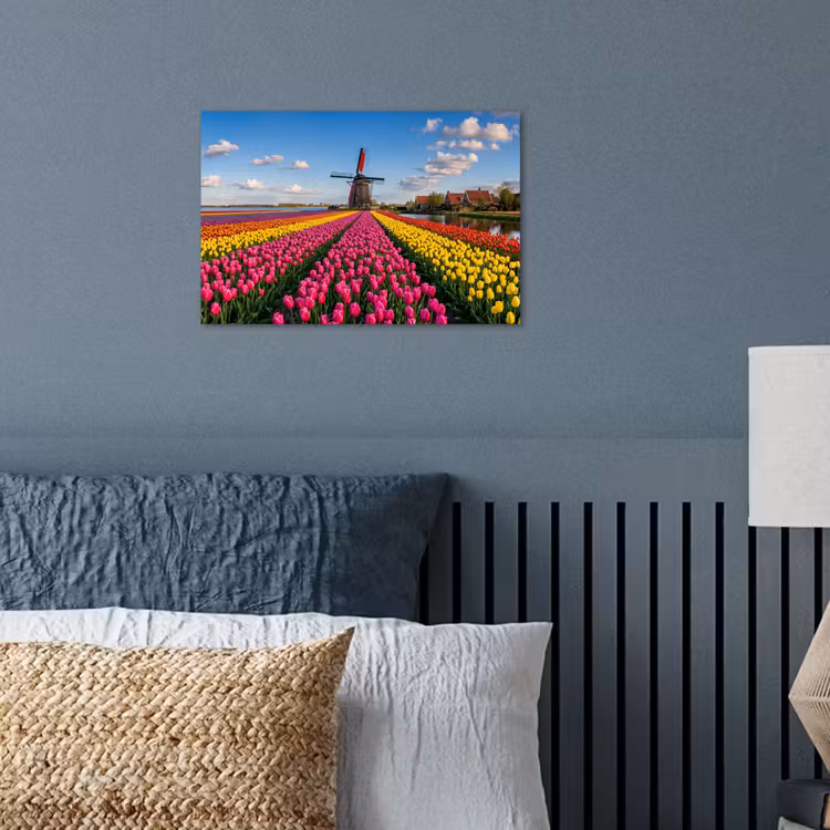 Tulpen - Holland - Molen - Kleurrijk poster papier klein -sfeer2