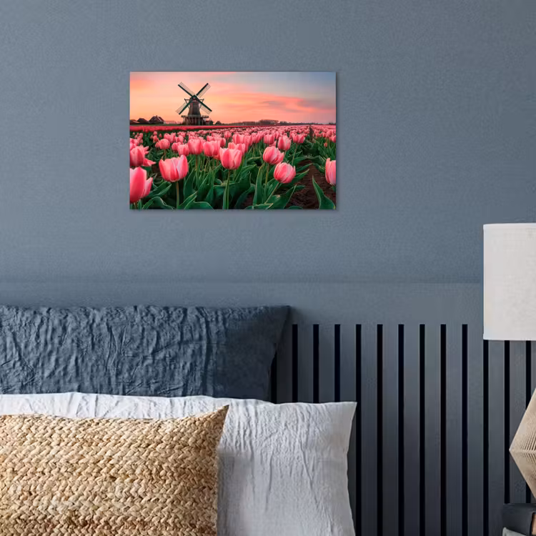 Tulpen - Molen - Nederland poster papier klein -sfeer2